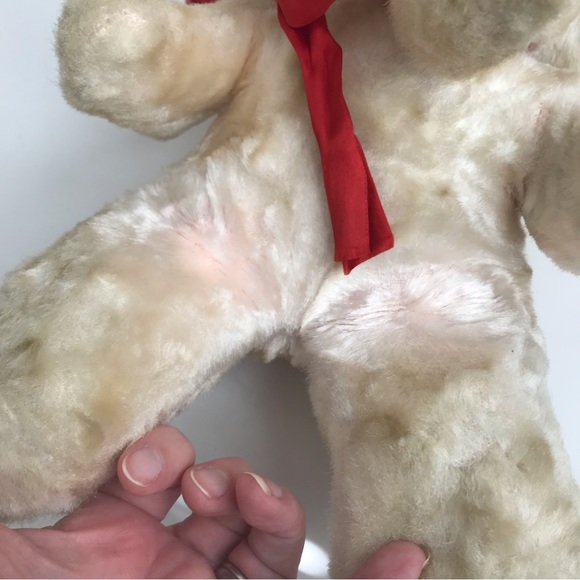 Vintage White Elephant Plush Stuffed Animal - Picture 8 of 11